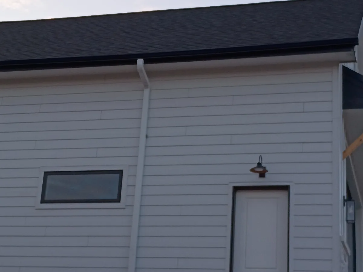 Seamless gutter installation on a home in Ankeny, Iowa