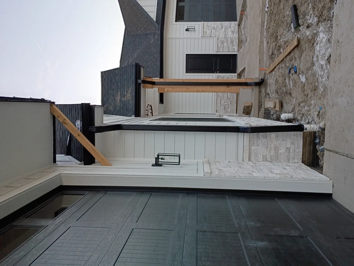 Seamless gutter installation on a home in Ankeny, Iowa